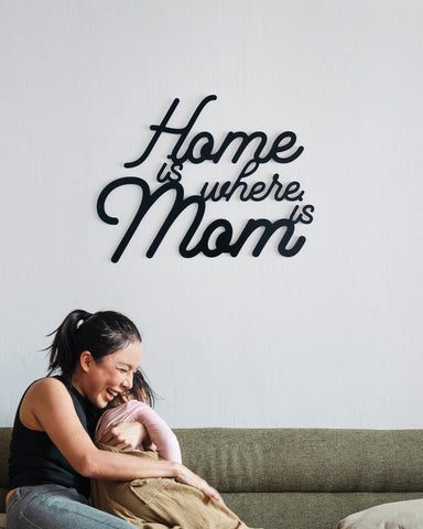HOME IS WHERE MOM IS - Wall Art